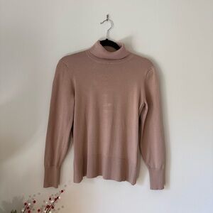 Women's Beige Turtleneck Sweater